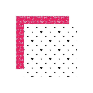 Scrapbooking  Love Is In The Air Double-Sided Cardstock 12"X12" -Hearts Paper 12x12