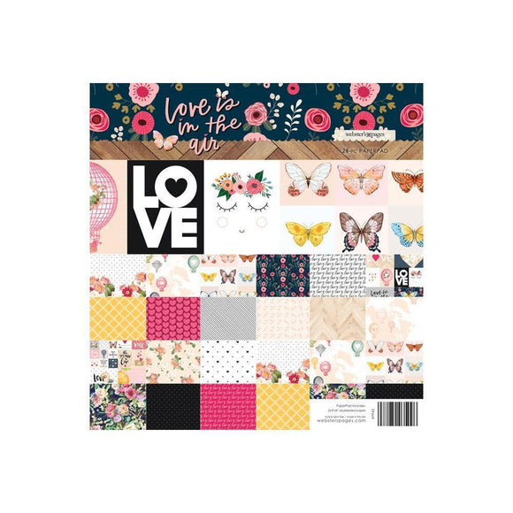 Scrapbooking  Love Is In The Air Single-Sided Cardstock Pad 8