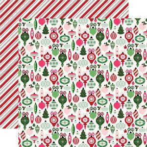 Scrapbooking  Merry & Bright Double-Sided Cardstock 12"X12" - Trim The Tree Paper 12x12