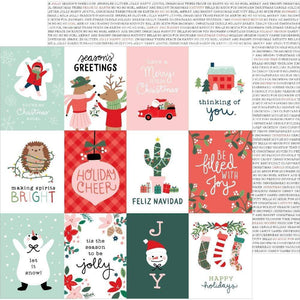 Scrapbooking  Merry Little Christmas Double-Sided Cardstock 12"X12" - Holiday Cheer Paper 12x12