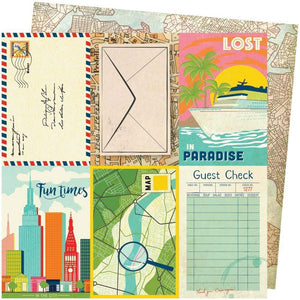 Scrapbooking  Vicki Boutin Let's Wander Double-Sided Cardstock 12"X12" - Lost in Paradise Paper 12x12