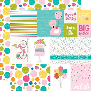 Scrapbooking  Wish Big Girl Double-Sided Cardstock 12"X12" - Daily Details Paper 12x12