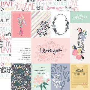 Scrapbooking  You & Me Double-Sided Cardstock 12"X12" - 3x4 Journalling Cards Paper 12x12