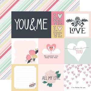 Scrapbooking  You & Me Double-Sided Cardstock 12"X12" - Multi Journalling Cards Paper 12x12