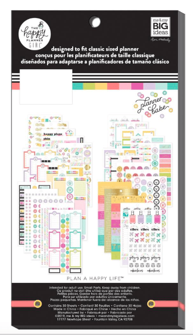 Scrapbooking  Happy Planner Sticker Value Pack Planner Babe, Classic 30 Sheets planner