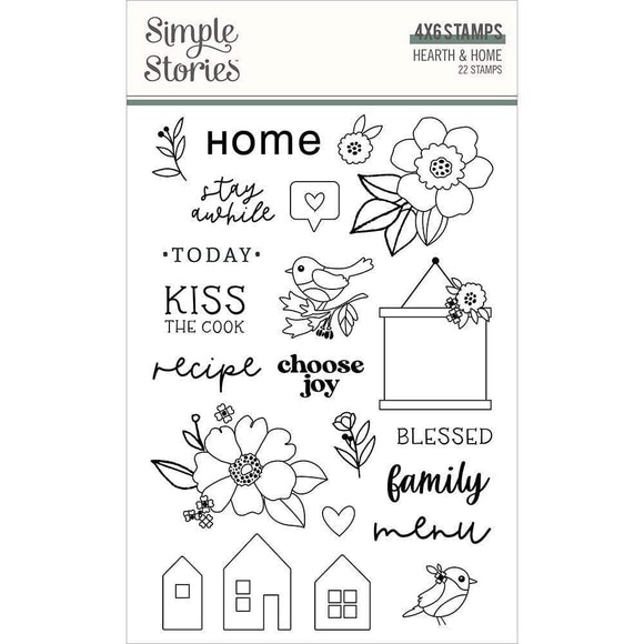 Scrapbooking  Simple Stories Hearth & Home Photopolymer Clear Stamps stamps