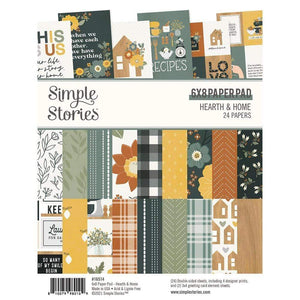 Scrapbooking  ***COMING SOON*** Simple Stories Hearth & Home Double-Sided Paper Pad 6"X8" 24/Pkg stickers