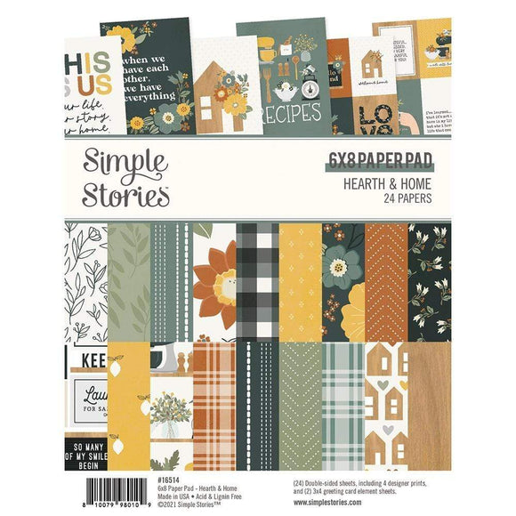 Scrapbooking  ***COMING SOON*** Simple Stories Hearth & Home Double-Sided Paper Pad 6