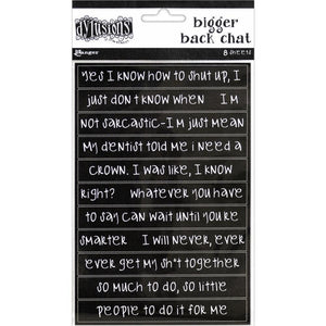 Scrapbooking  Dyan Reaveley's Dylusions Bigger Back Chat Stickers - Black stickers