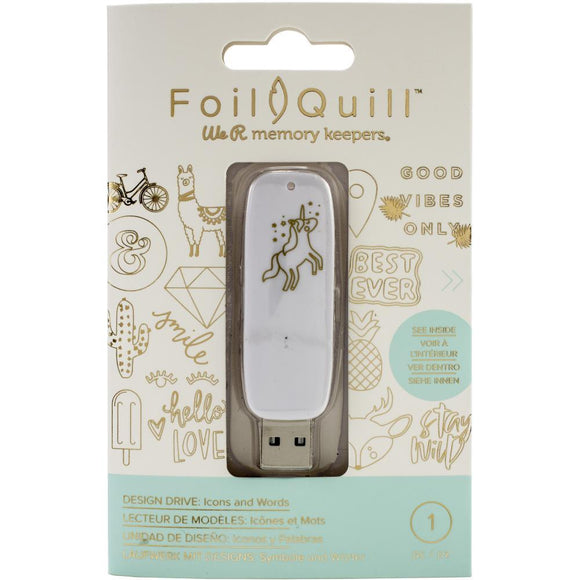 Scrapbooking  We R Memory Keepers Foil Quill USB Artwork Drive - Icon & Words tools