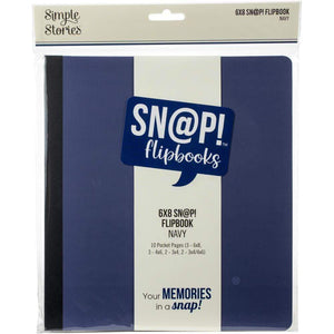 Scrapbooking  Simple Stories Sn@p! Flipbook 6"X8" - Navy albums
