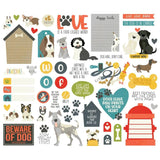 Scrapbooking  Pet Shoppe Dog Bits & Pieces Die-Cuts 53/Pkg Ephemera