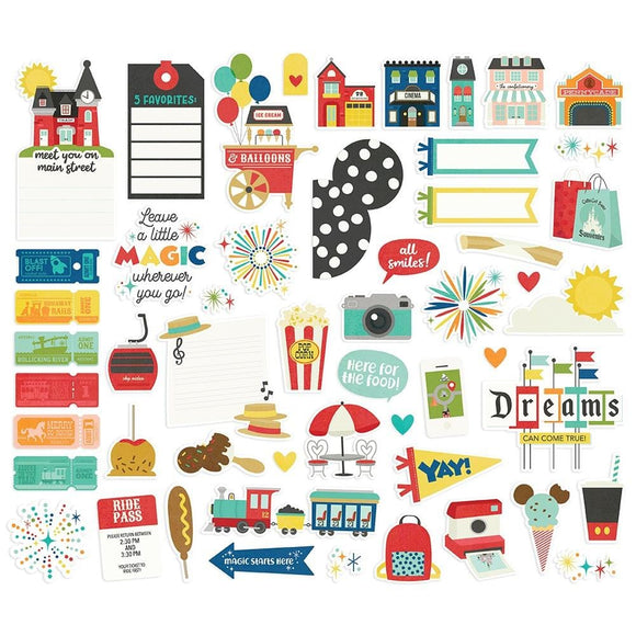 Scrapbooking  Simple Stories Say Cheese At The Park Bits & Pieces Die-Cuts 48/Pk Ephemera