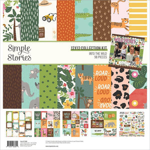 Scrapbooking  Simple Stories Collection Kit 12"X12" Into The Wild kit
