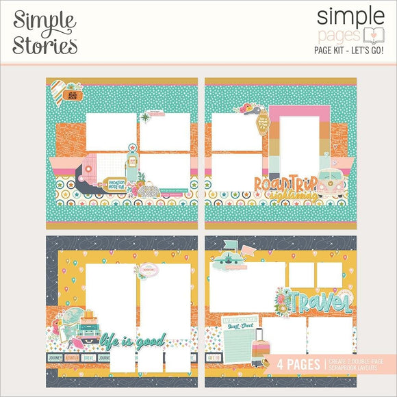 Scrapbooking  Simple Stories Simple Pages Page Kit Let's Go! kit