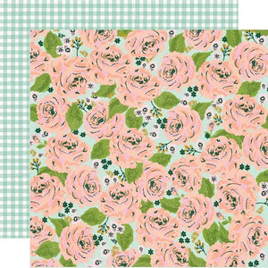 Scrapbooking  Bunnies & Blooms Double-Sided Cardstock 12"X12" In Full Bloom Paper 12"x12"
