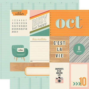 Scrapbooking  Hello Today Double-Sided Cardstock 12"X12" - October Paper 12"x12"