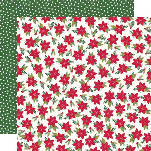 Scrapbooking  Holly Days Double-Sided Cardstock 12"X12" - Mistletoe Kisses Paper 12"x12"