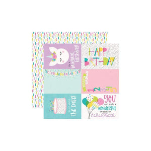 Scrapbooking  Magical Birthday Double-Sided Cardstock 12"X12" - 4x6 Elements Paper 12"x12"