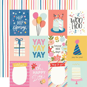 Scrapbooking  Simple Stories Celebrate! Double-Sided Cardstock 12"X12" - 3x4 Elements Paper 12"x12"