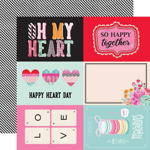 Scrapbooking  Simple Stories Heart Eyes Double-Sided Cardstock 12"X12" - 4x6 Elements Paper 12"x12"