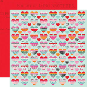 Scrapbooking  Simple Stories Heart Eyes Double-Sided Cardstock 12"X12" - Happy Hearts Paper 12"x12"