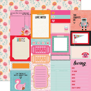 Scrapbooking  Simple Stories Heart Eyes Double-Sided Cardstock 12"X12" - Journal Elements Paper 12"x12"