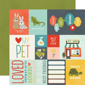 Scrapbooking  Simple Stories Pet Shoppe Double-Sided Cardstock 12"X12" - Element 1 Paper 12"x12"