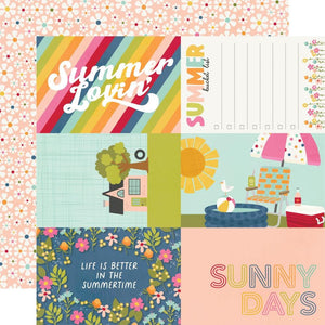 Scrapbooking  Simple Stories Summer Lovin' Double-Sided Cardstock 12"X12"- 4x6 Elements Paper 12"x12"