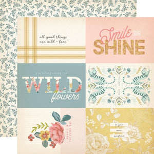 Scrapbooking  Simple Stories Wildflower Double-Sided Cardstock 12"X12" - 4x6 Elements Paper 12"x12"
