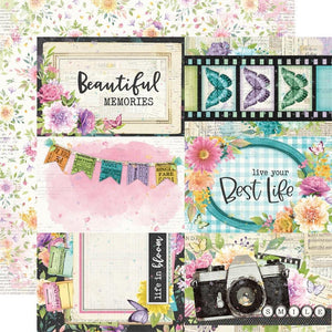 Scrapbooking  Simple Vintage Life In Bloom Double-Sided Cardstock 12"X12" - 4x6 Elements Paper 12"x12"