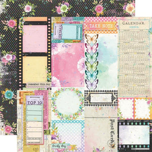 Scrapbooking  Simple Vintage Life In Bloom Double-Sided Cardstock 12"X12" - Journal Elements Paper 12"x12"