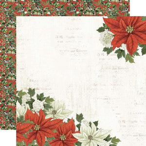 Scrapbooking  Simple Vintage Rustic Christmas Dbl-Sided Cardstock 12"X12" - Peace On Earth Paper 12"x12"