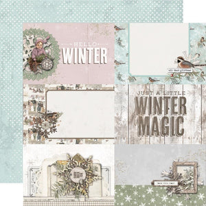 Scrapbooking  Simple Vintage Winter Woods Double-Sided Cardstock 12"X12" 4x6 Elements Paper 12"x12"
