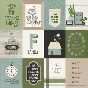 Scrapbooking  The Simple Life Double-Sided Cardstock 12"X12" - 3x4 Elements Paper 12"X12"