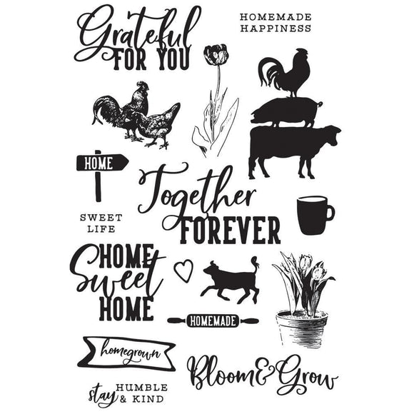 Scrapbooking  Simple Vintage Farmhouse Garden Photopolymer Clear Stamps stamp