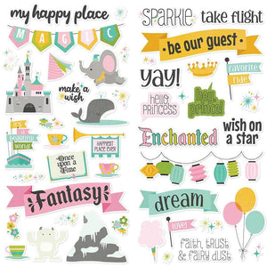 Scrapbooking  Say Cheese Fantasy At The Park Foam Stickers 47/Pkg stickers