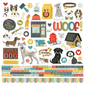 Scrapbooking  Simple Stories Pet Shoppe Dog Cardstock Stickers 12"X12" stickers
