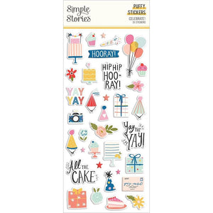 Scrapbooking  Simple Stories Puffy Stickers 35pk stickers