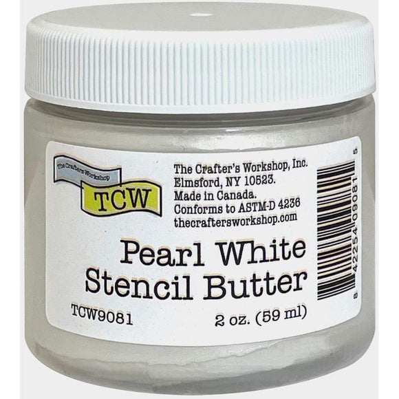 Scrapbooking  The Crafters Workshop Stencil Butter 2oz - Pearl White Mixed Media