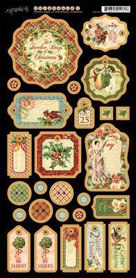 Scrapbooking  12 Days of Christmas Chipboard 1 Paper Collections 12x12