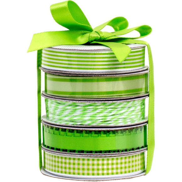 Scrapbooking  American Crafts Premium Ribbon & Twine 5-Packs - Spring Green Paper Collections 12x12