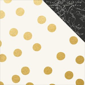 Scrapbooking  Beautiful Gold Foiled Double-Sided Cardstock 12"X12" - Fabulous Adventure Paper Collections 12x12