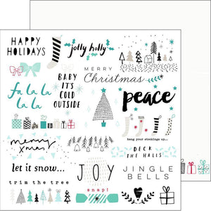 Scrapbooking  Christmas Wishes Jolly Holly Paper 12x12 Paper Collections 12x12