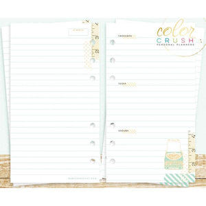 Scrapbooking  Color Crush A2 Personal Planner Inserts - Write it Down Paper Collections 12x12