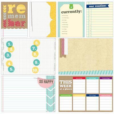 Scrapbooking  Day to Day Large and Medium Journalling Tags Paper Collections 12x12