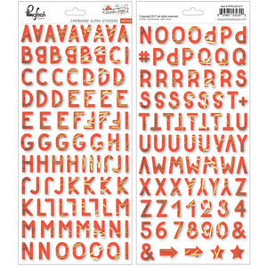 Scrapbooking  December Days Chipboard Stickers 5.5"X11" 2/Pkg Alpha Paper Collections 12x12