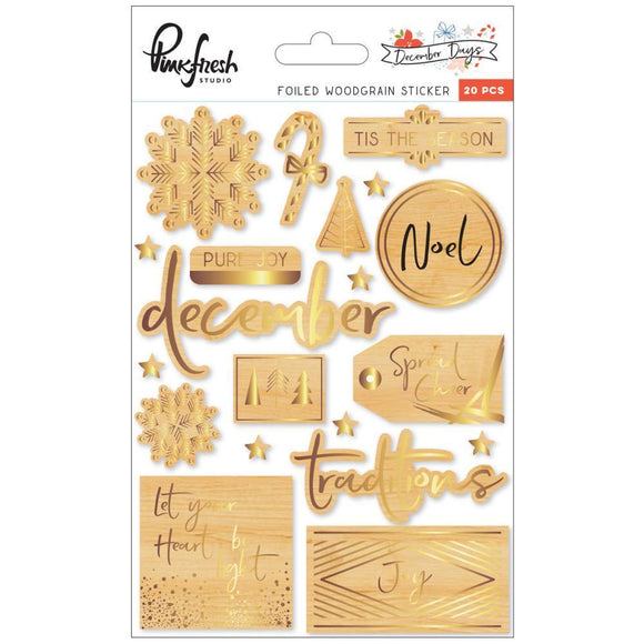Scrapbooking  December Days Foiled Stickers 5