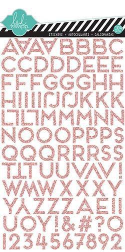 Scrapbooking  Dreamy Glitter Alphabet Stickers Paper Collections 12x12