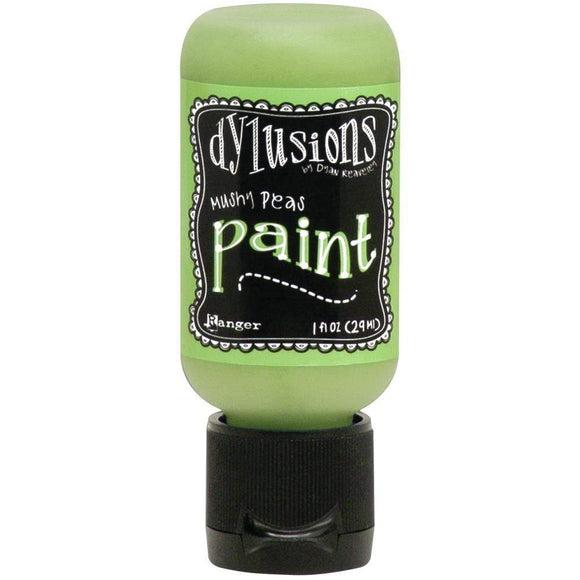 Scrapbooking  Dylusions Acrylic Paint 1oz - Mushy Peas Paper Collections 12x12